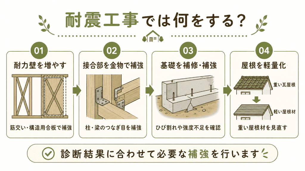 寝屋川市で行う主な耐震工事の方法